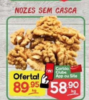 Supermercados Princesa Nozes sem casca kg oferta