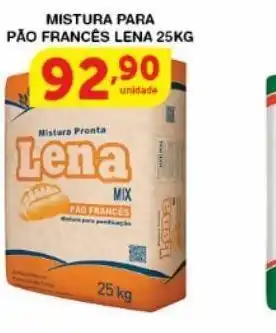 Roldão Mistura para pão francês lena 25 kg oferta
