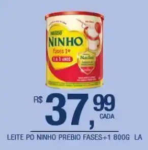 DB Supermercados Leite em pó ninho prebio fases+1 800g oferta