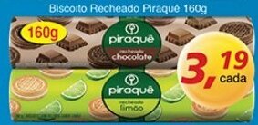 Supermercados Guanabara Biscoito Recheado Piraque 160g oferta