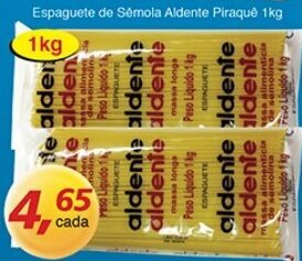 Espaguete de Semola Aldente Piraque 1kg