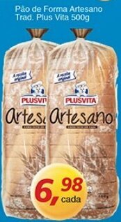 Supermercados Guanabara Pao de Forma Artesano Trad. Plus Vita 500g oferta