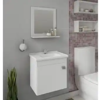 Leroy Merlin Conjunto para banheiro iris com espelho e 1 porta - branco oferta