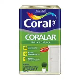 Comjol Tinta acrílica 18l branco coralar coral oferta