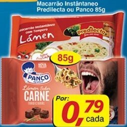 Supermercados Guanabara Macarrao Instantaneo Predilecta ou Panco 85g oferta
