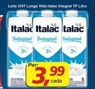 Supermercados Guanabara Leite UHT Longa Vida Italac Integral TP 1L oferta