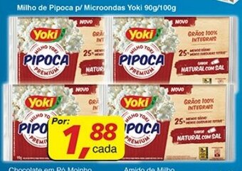 Supermercados Guanabara Milho de Pipoca c/ Microondas Yoki 90g/100g oferta