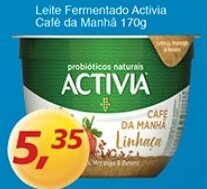 Supermercados Guanabara Leite Fermentado Activia Cafe da Manha 170g oferta