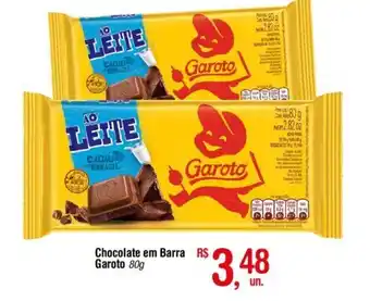 Fort Atacadista Chocolate em Barra Garoto 80g oferta