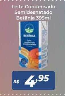 Leite condensado semidesnatado betânia