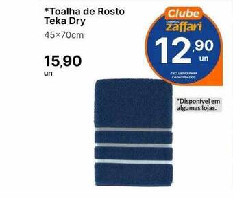 Toalha de rosto teka dry