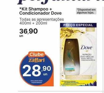 Zaffari Kit shampoo + condicionador dove oferta