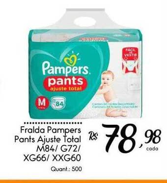 Giassi Supermercados Fralda pampers pants ajuste total oferta