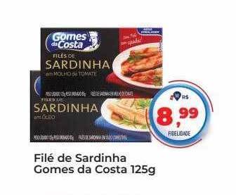 Tonin Superatacado Filé de sardinha gomes da costa oferta