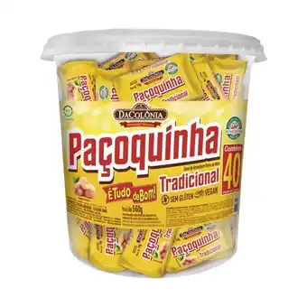 Supper Rissul Paçoca dacolônia tradicional rolha pote 560g oferta