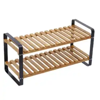 Leroy Merlin Sapateira em bambu preta 33x66x28cm spaceo oferta