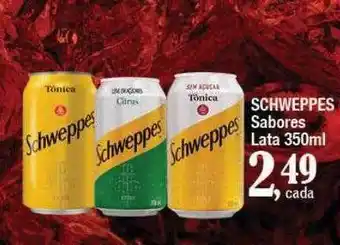 Supermercados Unidos Schweppes sabores lata oferta