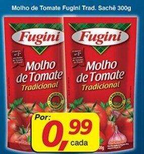 Supermercados Guanabara Molho de Tomate Fugini Trad. sachet 300g oferta