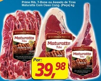 Supermercados Guanabara Prime Rib, Tbone ou Assado de Tiras Maturattta com Osso cong 1kg oferta