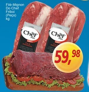 Supermercados Guanabara File Mignon do Chef Friboi 1kg oferta