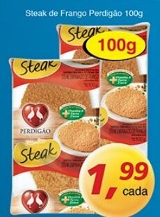 Supermercados Guanabara Steak de frango Perdigao 100g oferta