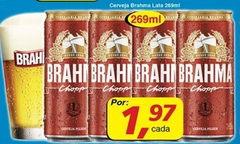 Supermercados Guanabara Cerveja Brahma lata 269ml oferta
