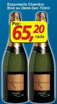 Supermercados Guanabara Espumante Chandon Brut ou Demi-Sec 750ml oferta