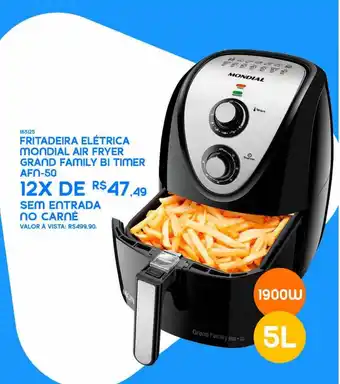 Fritadeira elétrica mondial air fryer grand family bi timer anf-50