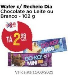 Wafer c/ Recheio Dia 102g