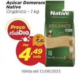 Dia Acucar Demerara Native 1kg oferta