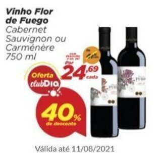 Dia Vinho flor de Fuego 750ml oferta
