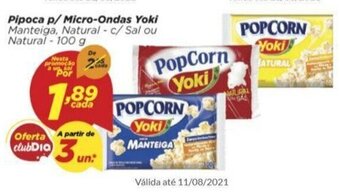Dia Pipoca p/ Microondas Yoki 100g oferta