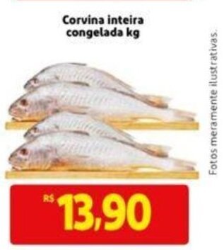 Extra Supermercado Corvina Inteira congelada 1kg oferta