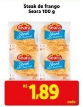 Extra Supermercado Steak de Frango Seara 100g oferta