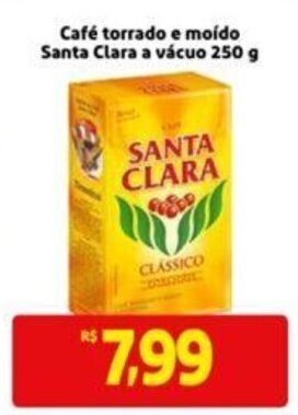 Extra Supermercado Café Torrado e moído Santa Clara 250g oferta