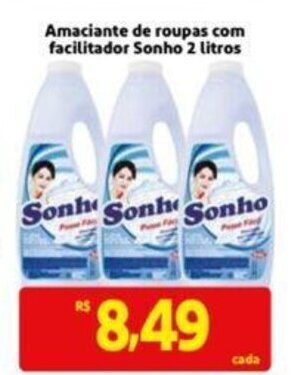 Extra Supermercado Amaciante de roupas com Facilitador Sonho 2L oferta