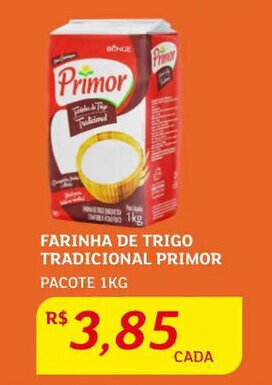 Assaí Atacadista Farinha De Trigo Tradicional Primor 1kg oferta