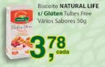 Supermercados Mundial Biscoito Natural Life s/ Gluten 50g oferta