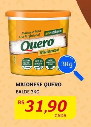Assaí Atacadista Maionese Quero 3kg oferta
