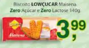 Supermercados Mundial Biscoito LowCucar Maisena Zero Acucar e Zero Lactose 140g oferta
