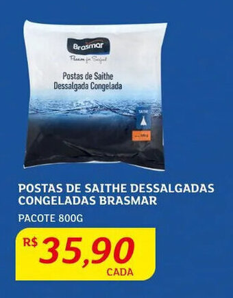 Assaí Atacadista Postas de Saithe Dessalgadas Congeladas Brasmar 800g oferta