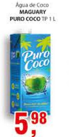 Supermercados Mundial Agua de Coco Maguary Puro Coco 1L oferta