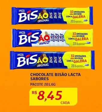 Assaí Atacadista Chocolate Bisão Lacta Sabores 201.6g oferta