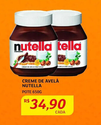 Assaí Atacadista Creme de Avelã Nutella 650g oferta