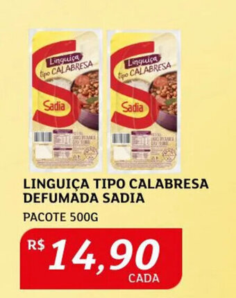 Assaí Atacadista Linguiça Tipo Calabresa Defumada Sadia 500g oferta