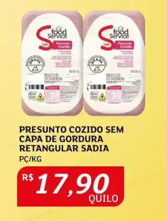 Assaí Atacadista Presunto Cozido sem Capa de Gordura Retangular Sadia oferta