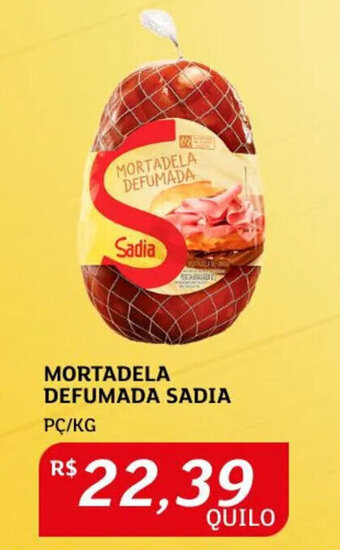 Assaí Atacadista Mortadela Defumada Sadia 1kg oferta