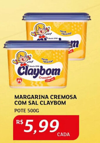 Assaí Atacadista Margarina Cremosa com sal Claybom 500g oferta