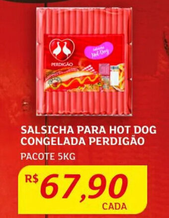 Assaí Atacadista Salsicha para Hot Dog congelada Perdigão 5kg oferta