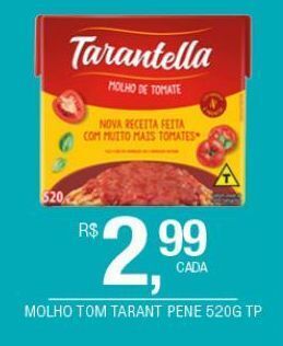 DB Supermercados Molho de tomate tarantella 520g oferta